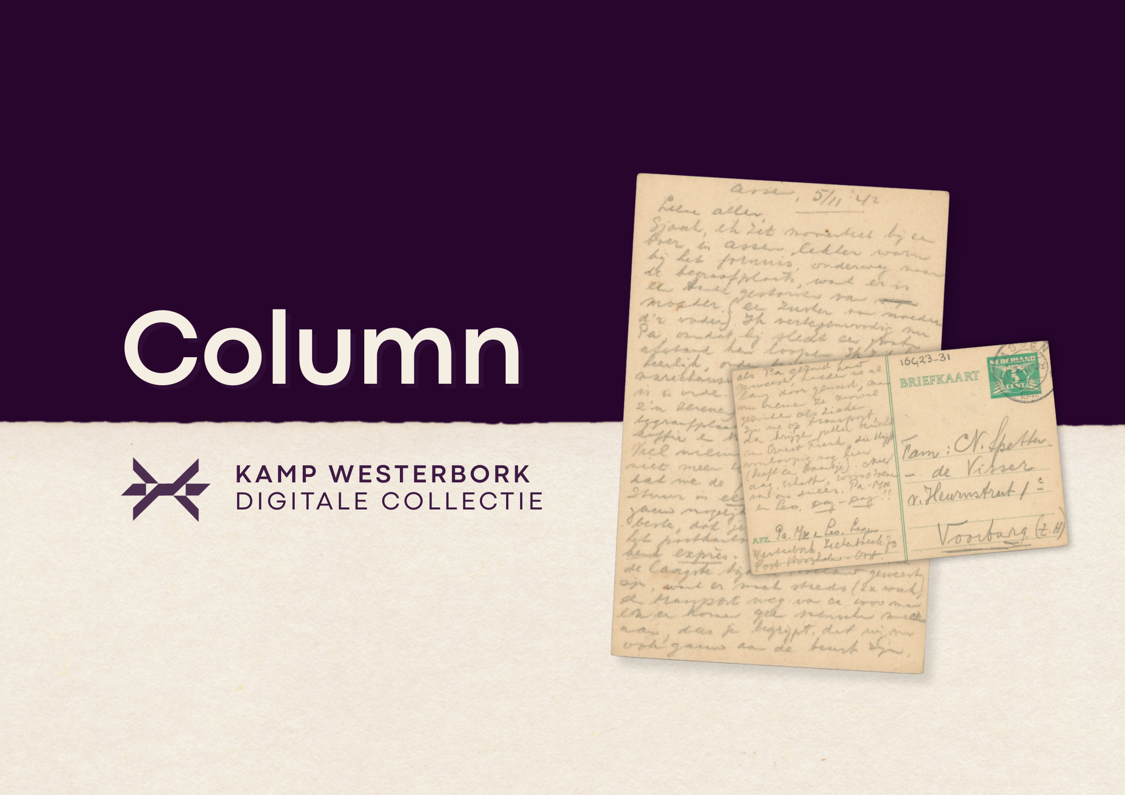“Van hieruit wil ik jullie nog eenmaal schrijven…”